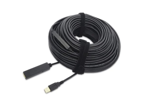 Value 12.99.1111, 30 m, USB A, USB A, USB 2.0, Hane/Hona, Svart