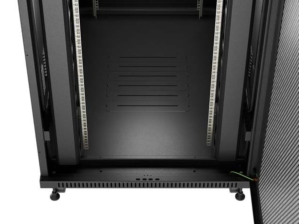 Lanberg FF01-8247-23BL räkkikaappi 47U 19" 800x1200 musta rei'itetyt ovet LCD