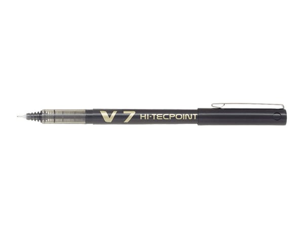 Pilot Hi-Tecpoint V7 – Rullekuglepen – svart – 0,7 mm