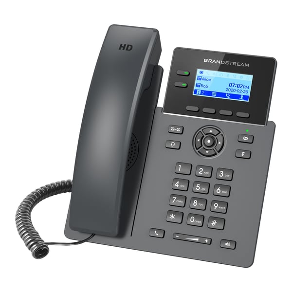 Grandstream GRP2602P - VoIP-telefon - 5-vägs samtalsförmåg - SIP, RTCP, RTP, SRTP, RTCP-XR - 2 linjer