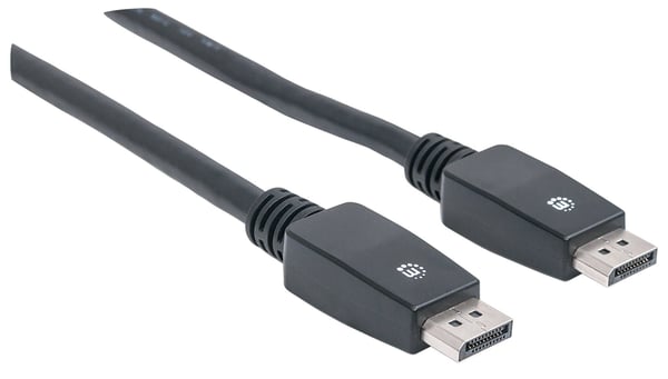 Manhattan 354134, 10 m, DisplayPort, DisplayPort, Hankjønn, Hankjønn, Svart