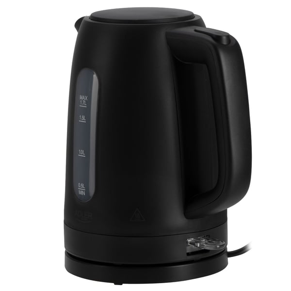 Adler AD 1379B, 1,7 l, 2200 W, Svart, Plast, Vannivåindikator, Trådløs