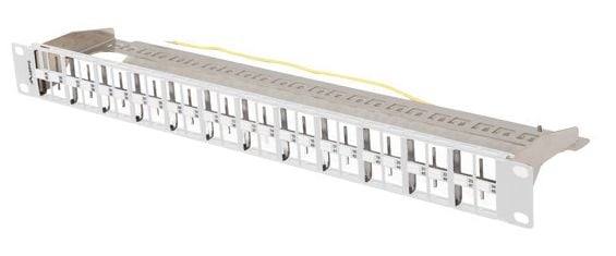 Lanberg Patch Panel tomt 48 porter 1U 19" FTP for Keystone-moduler grå