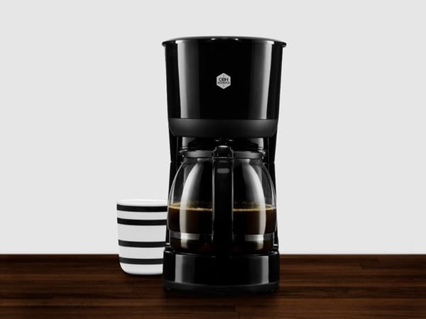 OBH Nordica 2296, Droppande kaffebryggare, 1,5 l, Malat kaffe, 1000 W, Svart