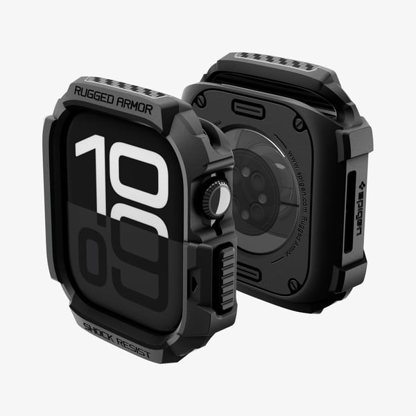 Spigen Rugged Armor 2, Ask, Smartwatch, Svart, Apple, Apple Watch 10/11 (42mm), Termoplastisk polyuretan (TPU)