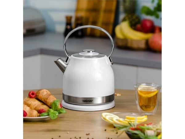 Zelmer ZCK7940 vannkoker 2200 W 1,5 l, hvit/rustfritt stål