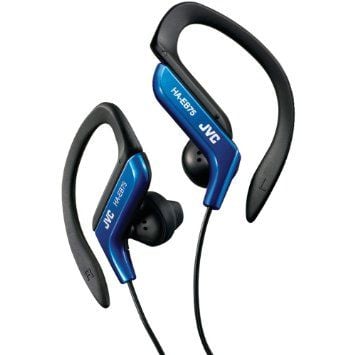 JVC HA-EB75 hodetelefoner med ørekrok, sport, svart/blå, 1,2 m, kablet