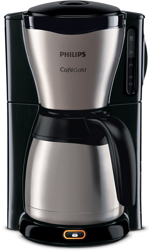 Philips Café Gaia HD7548 - Kaffemaskin - 15 koppar - metall/svart