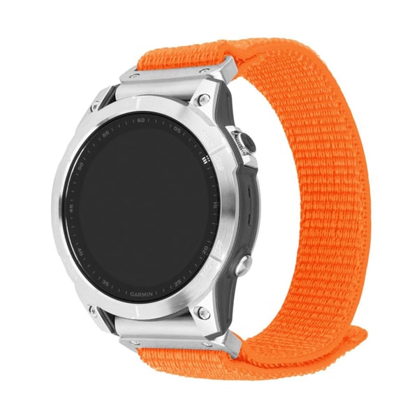 FIXED - Slinga för smart klocka - 26 mm, nylon - 160-210 mm - orange - för Coros Vertix 2; Garmin Fenix 7X; Enduro 2; epix Pro; Instinct 2X; quatix...