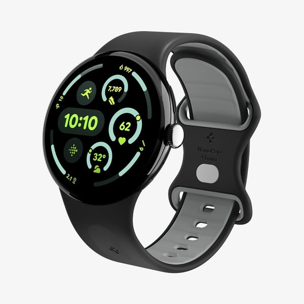 Spigen Nano Pop, Band, Smartwatch, Svart, Google, Pixel Watch 4 (41mm), Silikon