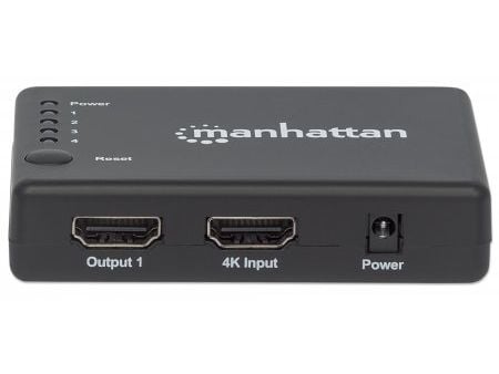 Manhattan 207706, HDMI, 4x HDMI, 4096 x 2160 pixlar, Svart, Plast, 15 m