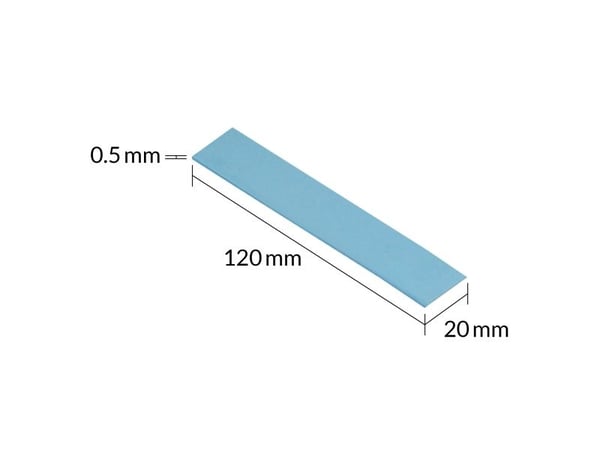 ARCTIC TP-3 värmeledande pad 120 x 20 mm 0,5 mm, blå, 4-pack