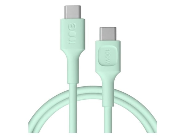 Green Cell PowerFlex - USB-kabel - USB-C (hann) til USB-C (hann) - 5 A - 1.2 m - USB Power Delivery (100 W) - peppermyntegrønn