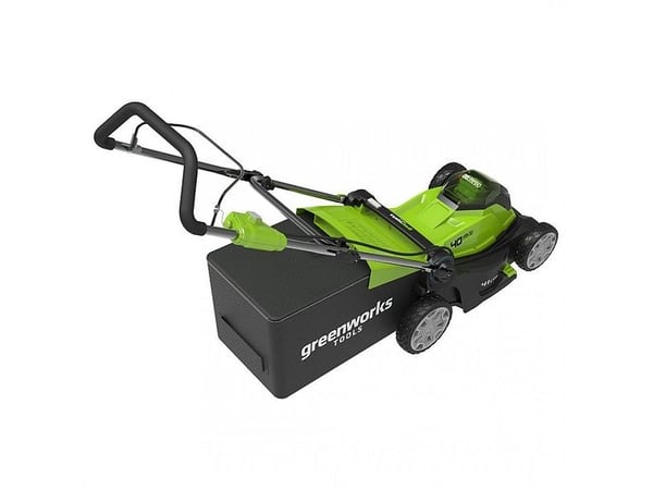 Greenworks 2504707UB 40 V batteri gressklipper - Inkl. 4 Ah batteri og lader