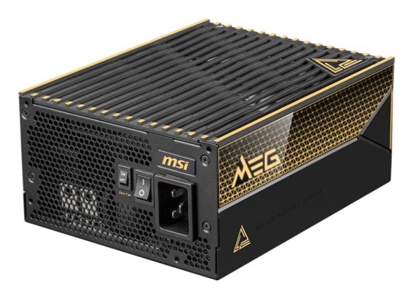 MSI MEG Ai1600T PCIE5 -virtalähde, 1600 W, täysin modulaarinen, musta