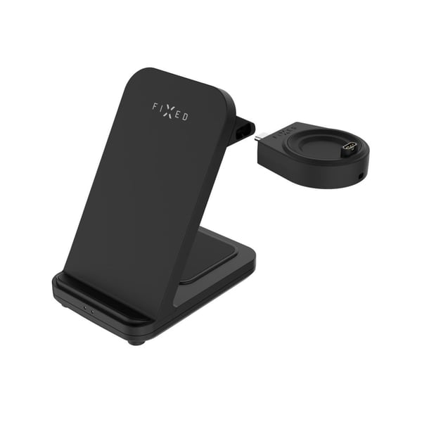 FIXED FIXPOS-GA-BK langaton 3-in-1-latausasema Garmin-kellolle, musta