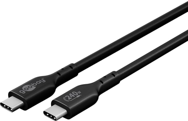 Goobay 61717, 1 m, USB C, USB C, USB 2.0, 0,48 Gbit/s, Svart