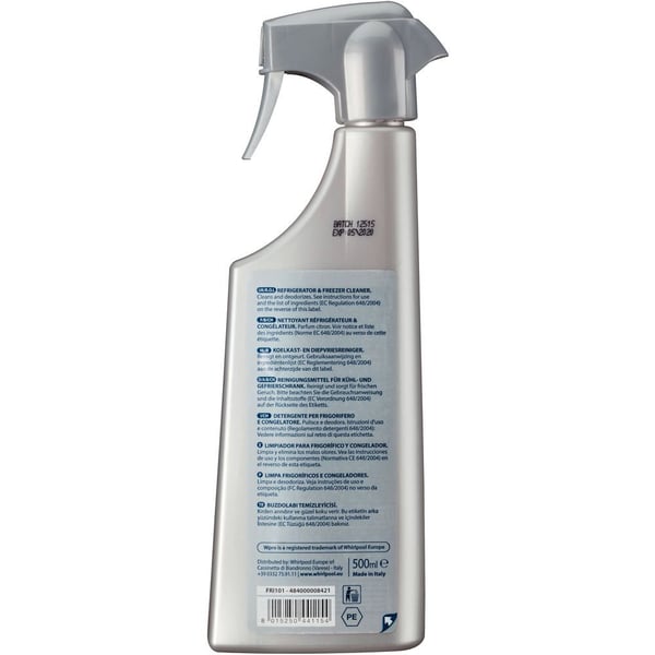 Wpro FRI101, Kjøleskap/fryser, Lufttrykksrens, 500 ml, 500 g, Aluminium, Keramisk, Glass, Metall, Rustfritt stål, Sprayflaske