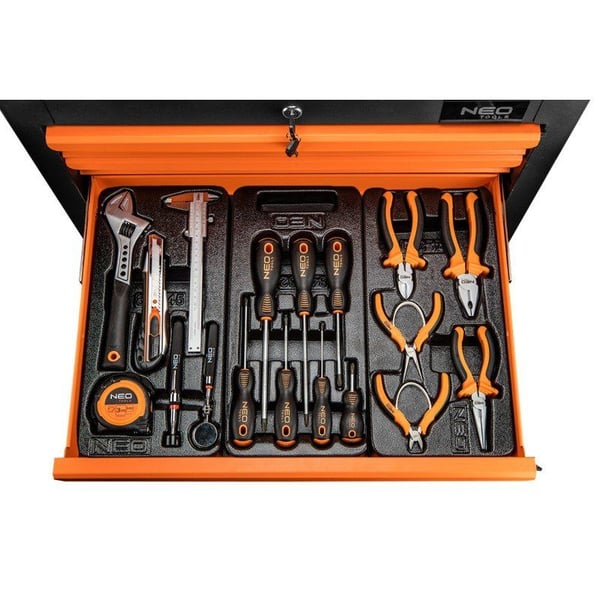 Neo Tools Verkstadsskåp, 6 lådor + 149 verktyg