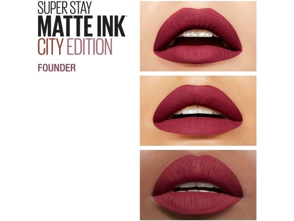Maybelline MAY SSTAY MATTE INK Bricks NU 115 FOUND, Tumma, Founder, 1 väriä, #7a2739, Matta, Mega Matte