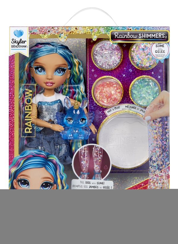 Rainbow High Rainbow Shimmers with Slime Fashion Doll - Skyler (blue), Motedukke, Jente, 4 år, Gutt/Jente, 280 mm, Flerfarget