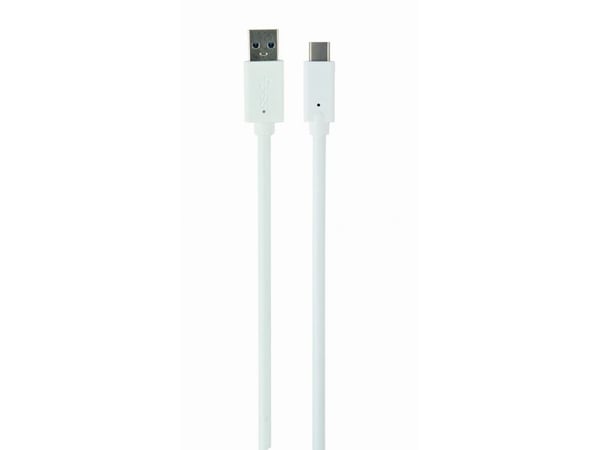 Cablexpert - USB-kabel - USB (hane) till USB-C (hane) - USB 3.0 - 3 A - strömöverföring upp till 36 W, formpressad - vit