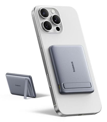 Baseus P1007680B813-00, 5000 mAh, Langaton lataaminen, 5 W, Harmaa