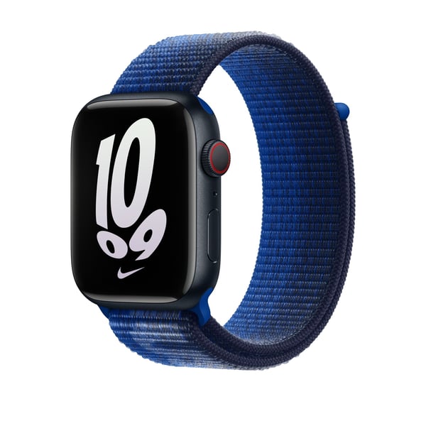 Apple Nike - Klokkestropp for smart armbåndsur - 45 mm - 145 - 220 mm - midnatt, marine