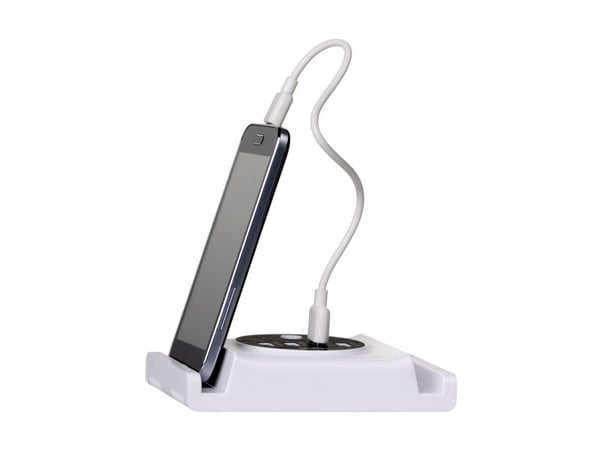 Akyga AK-TB-05 - Strømadapter - 30 watt - 6 A - 4 utgangskontakter (USB) - hvit, sølv