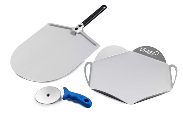 Gi Metal Kit "A Casa Mia" with Amica peel Classica 30 cm, tray and wheel 10 cm