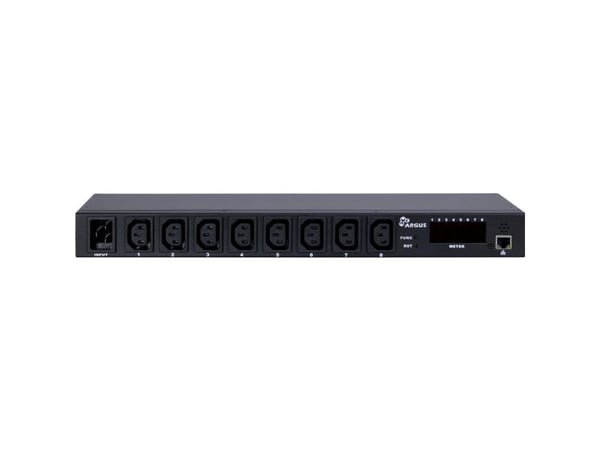 Inter-Tech SW-0816, Terästä, Musta, LED, 8 AC-pistorasia(a), C13 liitin, C20 liitin