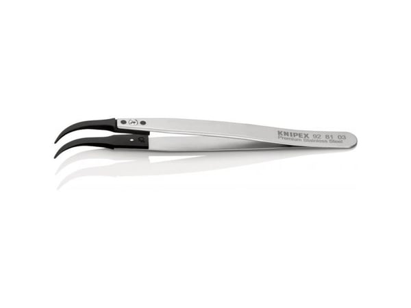 Knipex 92 81 03, Rustfritt stål, Svart, Rustfritt stål, Konisk, Buet, 17 g, 15 mm