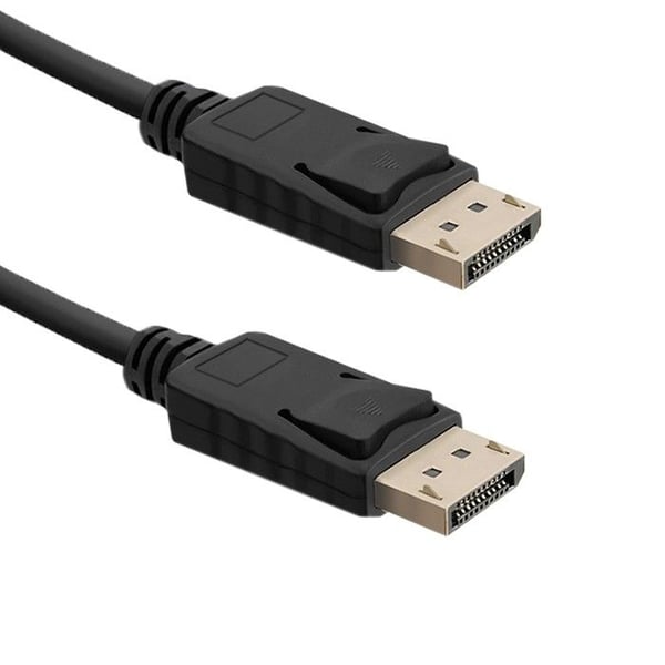 Qoltec - DisplayPort-kabel - DisplayPort (hann) til DisplayPort (hann) - DisplayPort 1.4 - 3 m - svart