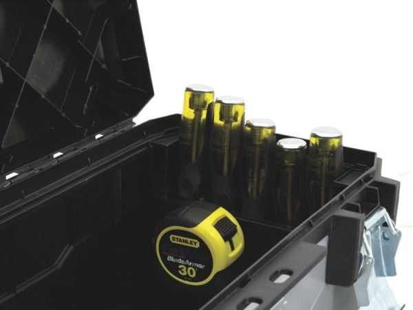Stanley 1-95-617, Työkalulaatikko, Metalli, Muovi, Musta, Harmaa, 36,6 L, 28 kg, 666 mm