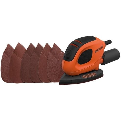Black & Decker BEW230, Detaljslip, Detail, Orbital, Svart, Orange, Plast, Gummi, 11000 RPM, 76 dB