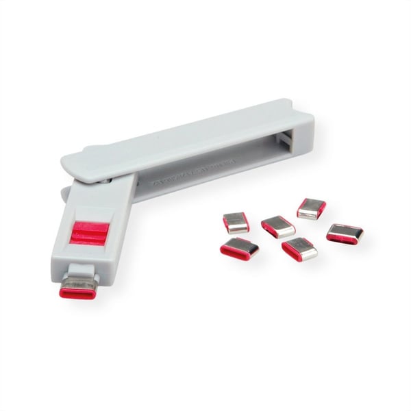 ROLINE 11.02.8333, Portin lukitusavain, USB Type-C, harmaa, 1 kpl