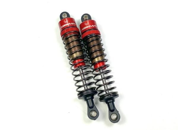 Absima 2330043, Stötdämparset, Gjuten aluminium, Svart, Koppar, Röd