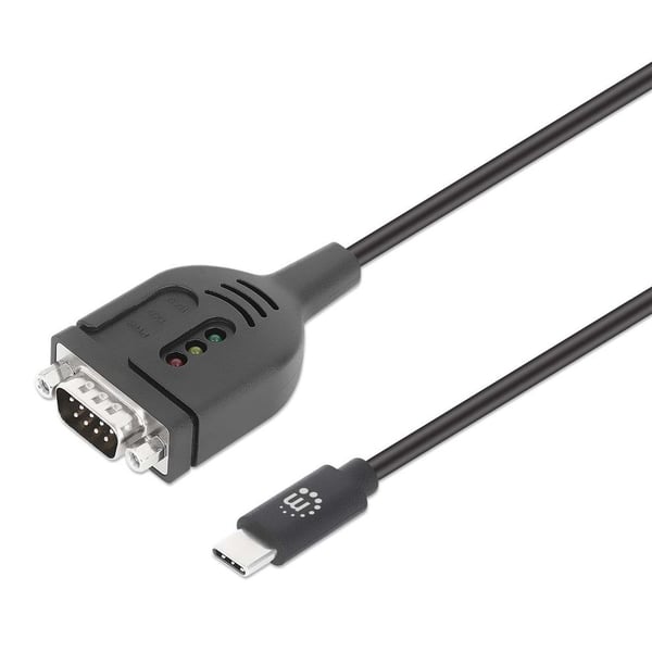 Manhattan - USB-C / seriell kabel - USB-C (hane) till RS-232 (hane) - 1 m
