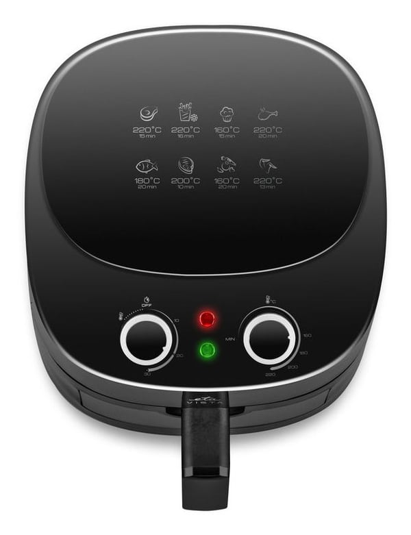 ETA Vista 0168 90000 - Varmluftsteker - 4.3 liter - 1.3 kW - svart