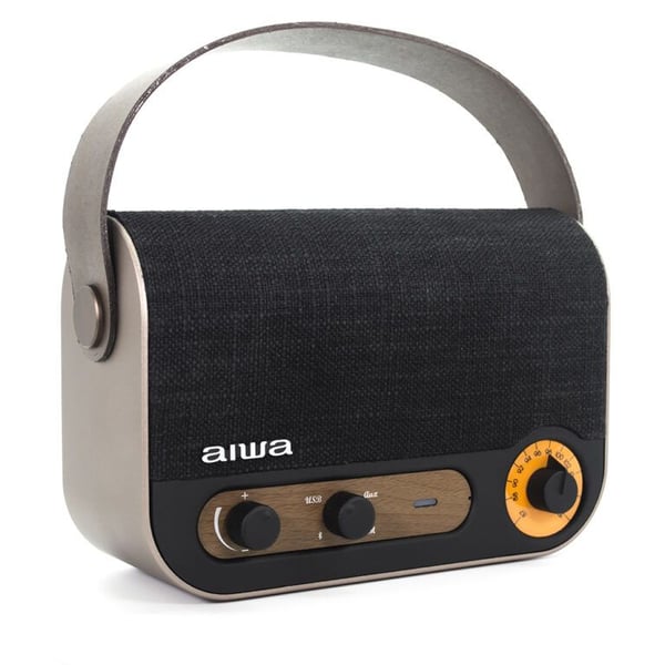 Aiwa RBTU-600, 5 W, 75 - 18000 Hz, Trådløs, Bærbar monohøyttaler, Beige, Sort, Universell