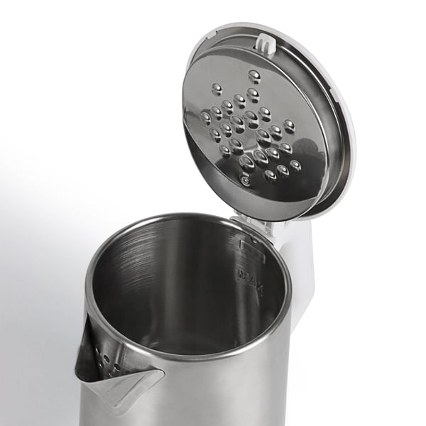 JATA JEHA1723, 2 L, 1500 W, Ruostumaton teräs, Valkoinen, Ruostumaton teräs, Veden tason ilmaisin, Ylikuumenemissuoja