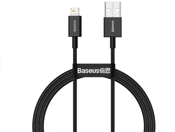 Baseus CALYS-A01, 1 m, Lightning, USB A, Hankjønn, Hankjønn, Sort