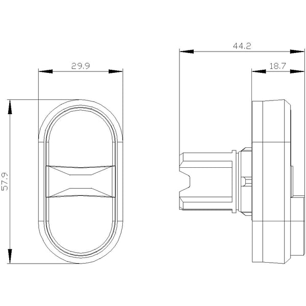 Siemens 3SU1050-3BB61-0AK0, 70 g, 90 mm, 50 mm, 30 mm, Andre