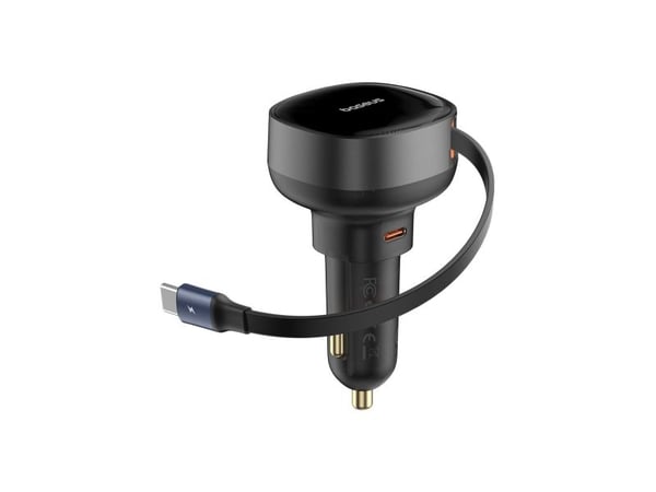 Baseus-lader Baseus Enjoyment Pro-billader med USB-C-kabel, 60W (svart)