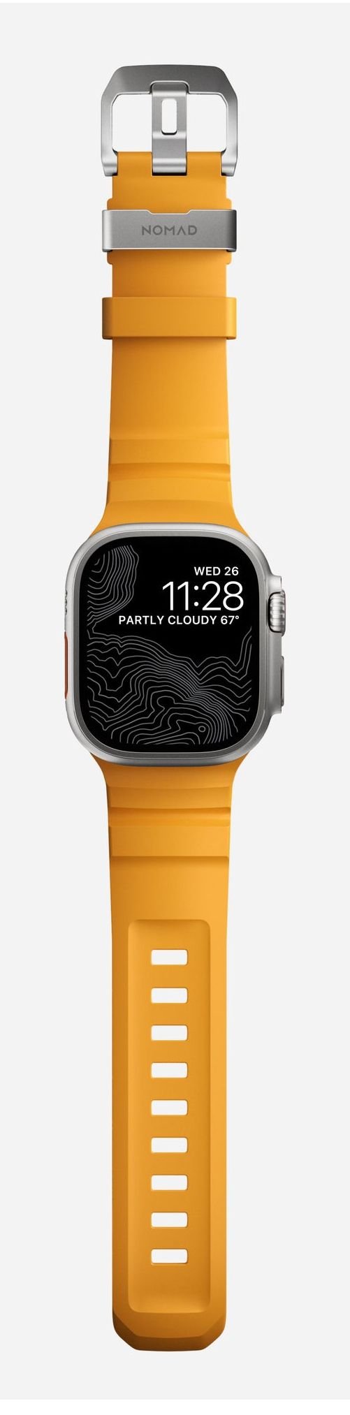 Nomad Rocky Point Band, Band, Smartwatch, Självtorkning, Apple, Ultra / 46mm, Läder, Titan