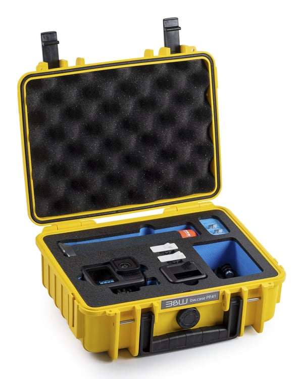 B&W Cases PP.41.GoPro13, Kova kotelo, Keltainen, Polypropeeni (PP), Vaahto, Yksivärinen, 4100 L