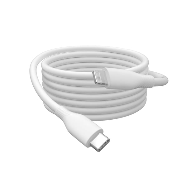 Digitus AK-600110-010-W, 1 m, Lightning, USB C, Uros, Uros, Valkoinen