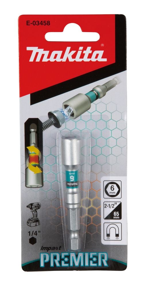 Makita Impact Premier - Impact bit socket - sex-stiftigt - 6 mm - hexagonalt - längd: 65 mm