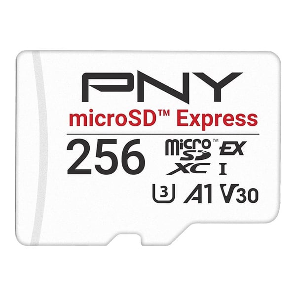PNY - Flashminnekort - 256 GB - A1 / Video Class V30 / UHS-I U3 / Class10 - microSD PCI Express Gen 3x1 UHS-I