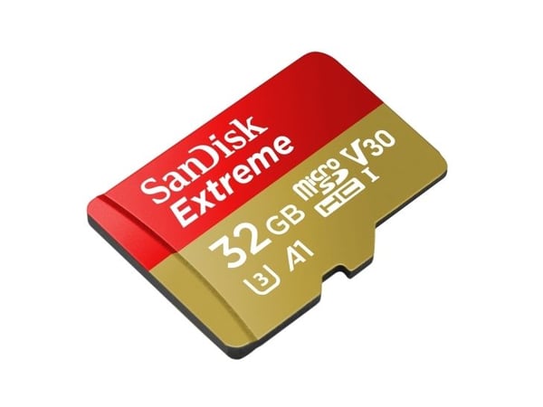 SanDisk Extreme - Flashminnekort (microSDHC til SD-adapter inkludert) - 32 GB - A1 / Video Class V30 / UHS-I U3 / Class10 - microSDHC UHS-I